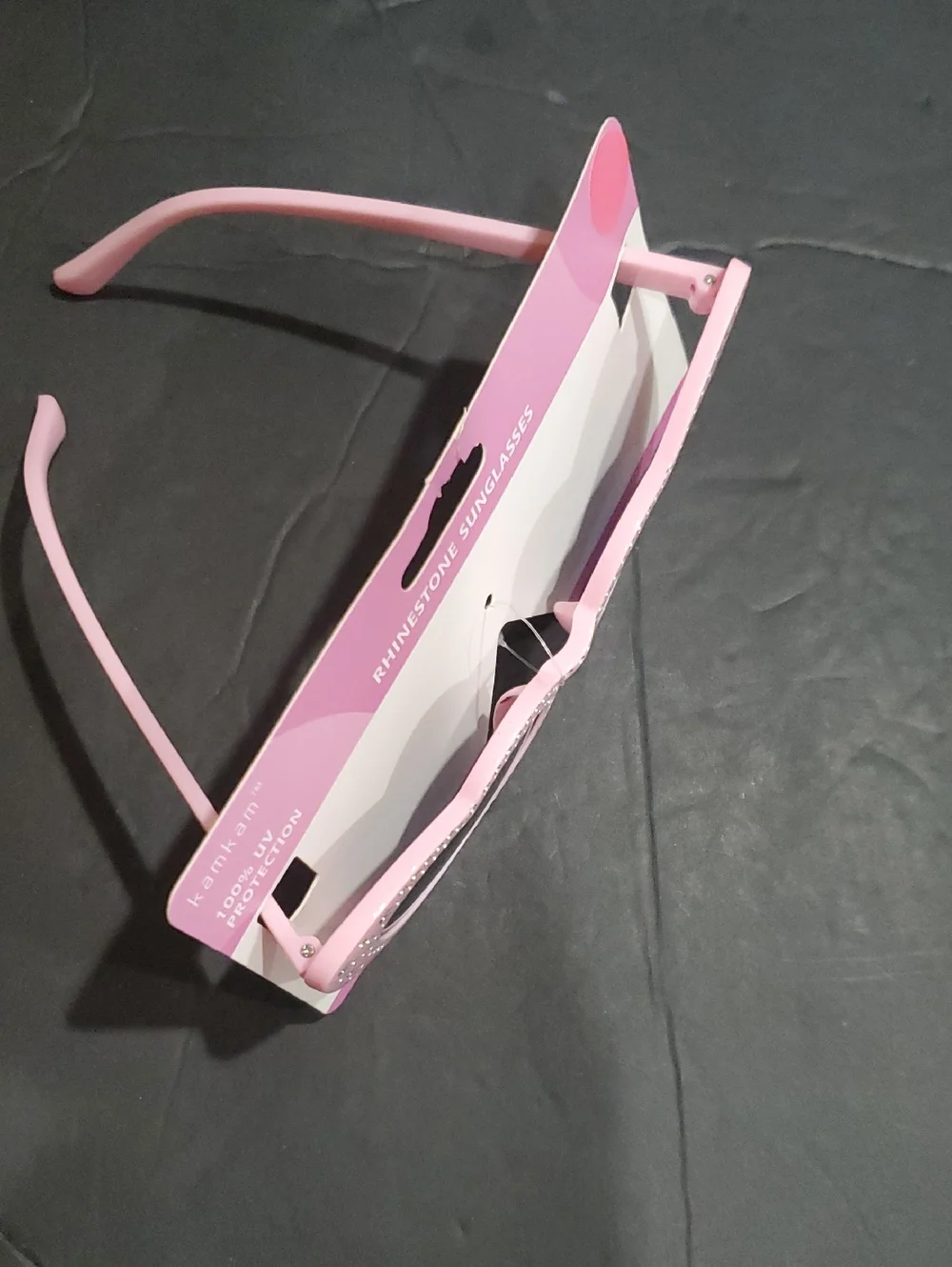 Pink rhinestone studded‎ bling retro heart shaped cat eye Sunglasses brand new